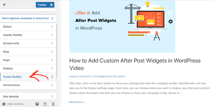自定義 Astra 主題免責聲明