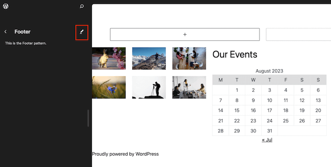 使用全站編輯器(FSE)刪除WordPress免責聲明
