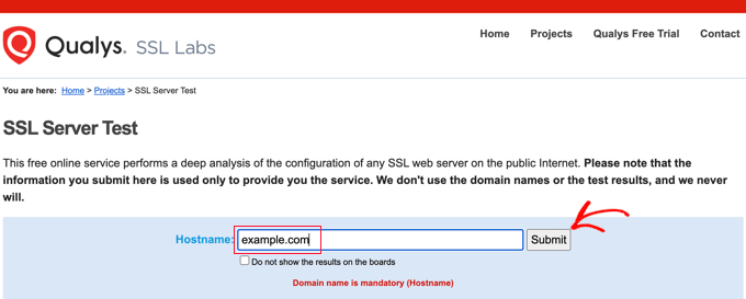 使用Qualys SSL Labs SSL服務器測試掃描您的網站