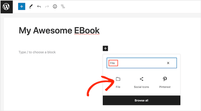 WordPress內(nèi)置文件塊
