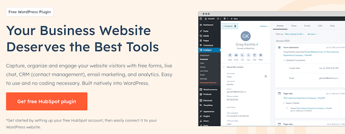 適用于 WordPress 的 HubSpot 聯系表單插件