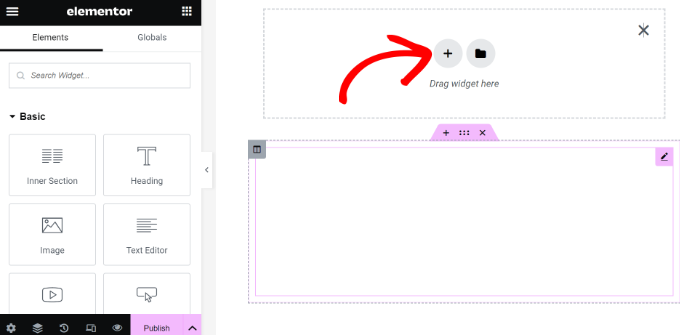 使用 Elementor 編輯頁面