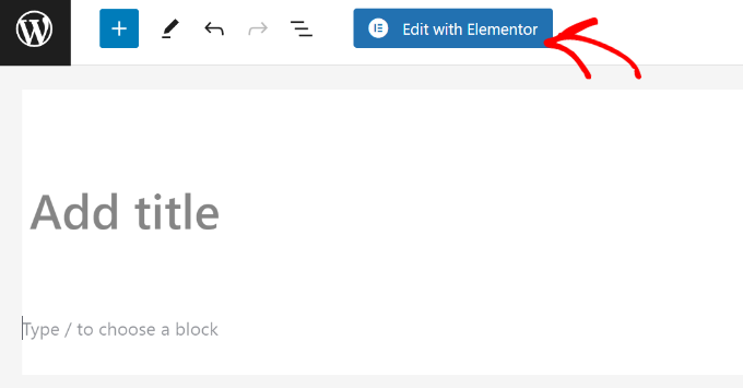 使用 Elementor 進(jìn)行編輯