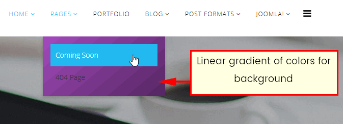 梯度子菜單背景示例代碼