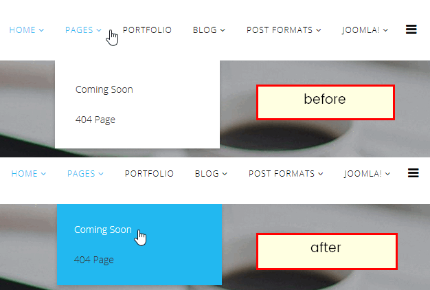 如何添加背景顏色或圖像下拉菜單區