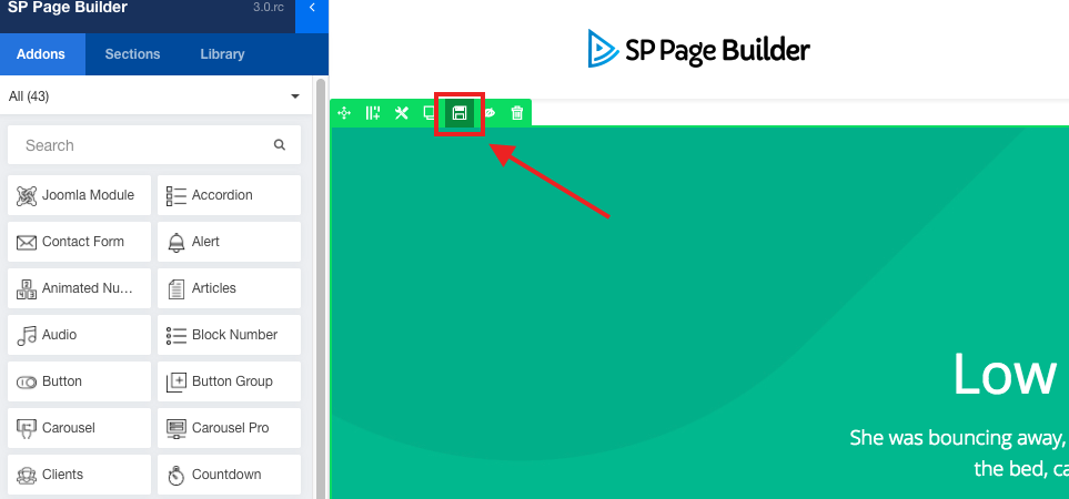 SP Page Builder頁面