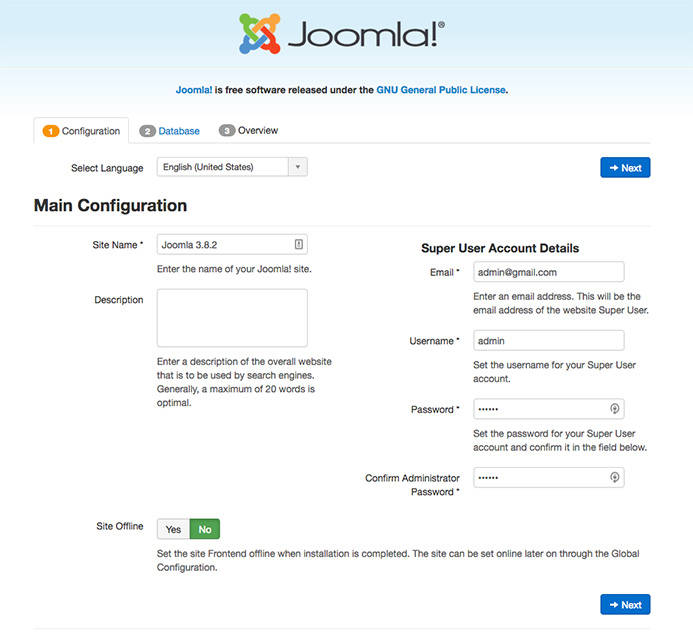 Joomla4-安裝