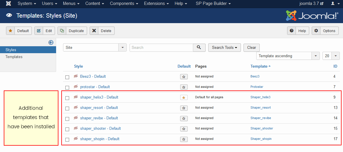 如何在一個Joomla網(wǎng)站中使用兩個或更多模板