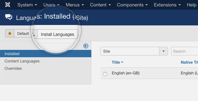 如何更改Joomla管理員語言