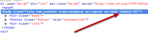 如何在不同頁面上使用不同的Joomla CSS