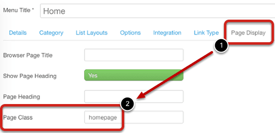 如何在不同頁面上使用不同的Joomla CSS