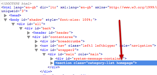 如何在不同頁面上使用不同的Joomla CSS