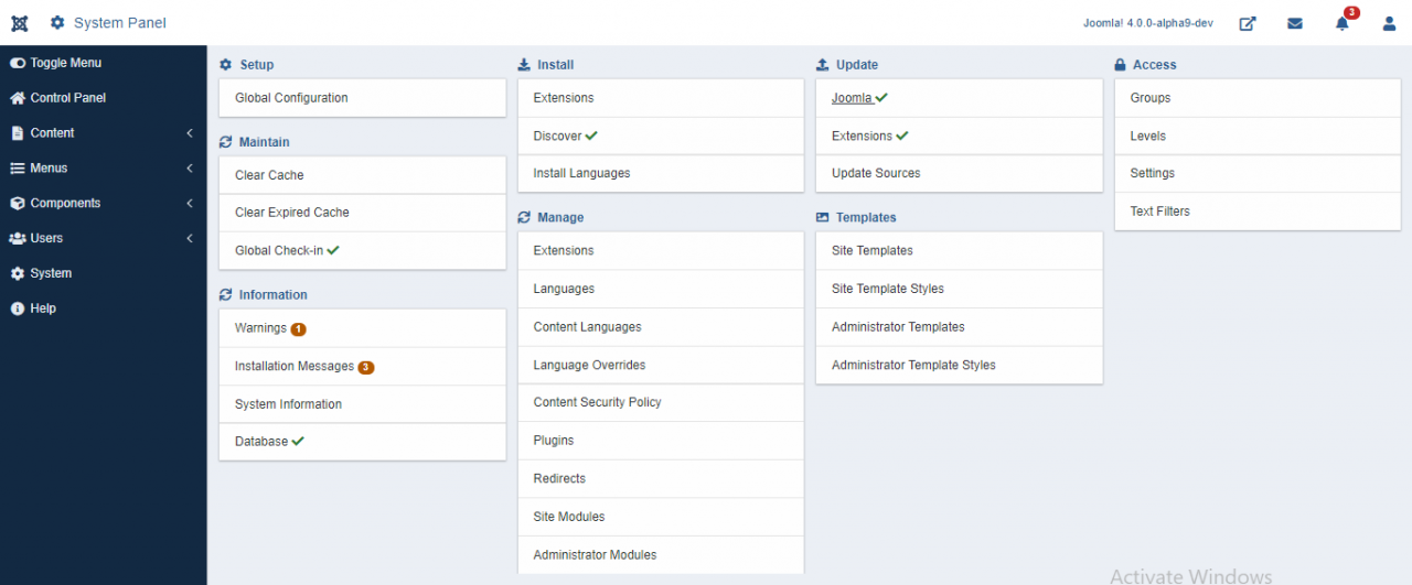 Joomla 4管理模板中的出色增強