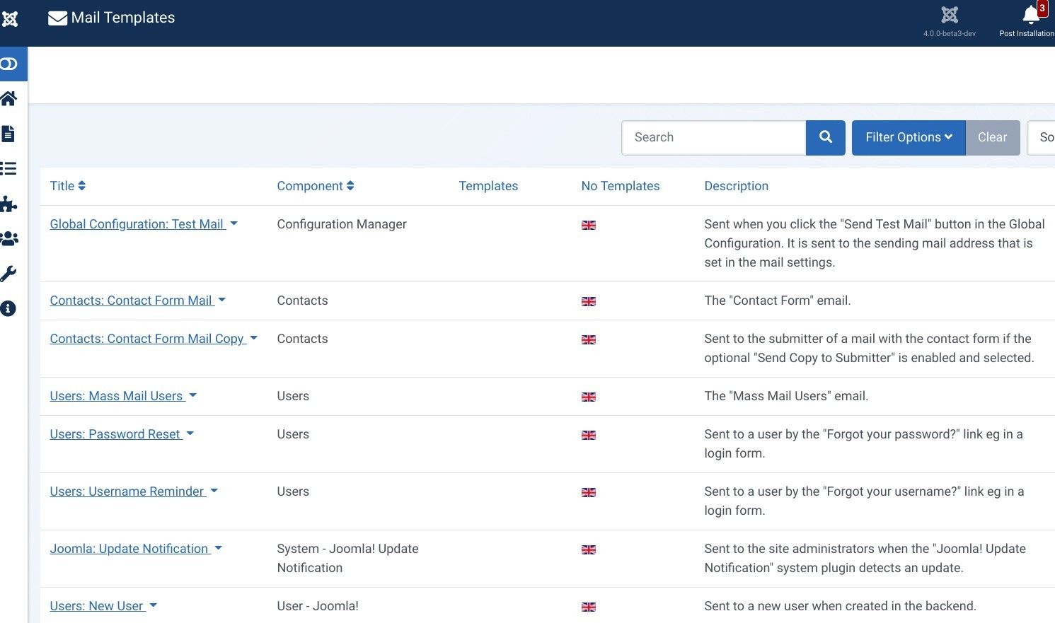 Joomla 4中自定義網(wǎng)站的電子郵件