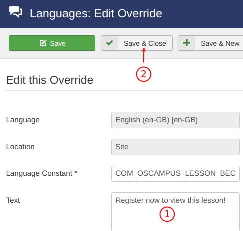 如何使用Joomla后臺(tái)來替換語言文件內(nèi)容