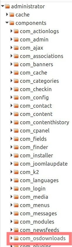 手動刪除Joomla擴展