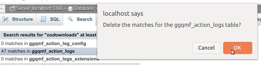 手動刪除Joomla擴展