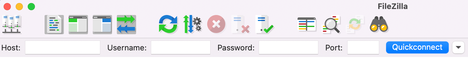 接下來，您需要輸入您的 FTP 憑據并將您的 WordPress 站點連接到 FileZilla 軟件。